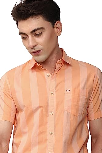 Image of Peter England Men's Casual Premium Summer Half Sleeve Shirt | 100% Cotton