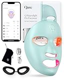 Qure LED Light Therapy Mask: 3 Modes, Customizable 5 Facial Areas & 5 Lights: Red, Deep-Red, Blue, Amber & Infrared, 3-Min Daily, Eye-Protection, Smart App
