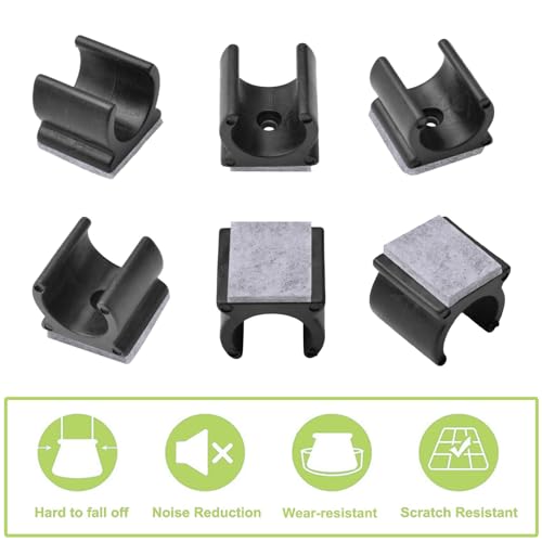UFURMATE Chair Pads, 30Pcs Plastic Floor Protectors with Felt Pads & Screws - Image 3