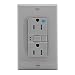 Eaton GFCI Self-Test 15A -125V Tamper & Weather Resistant Duplex Receptacle with Standard Size Wallplate, Gray