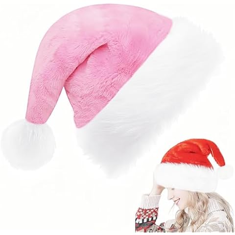 Pink Santa Hat for Christmas and Parties Cover