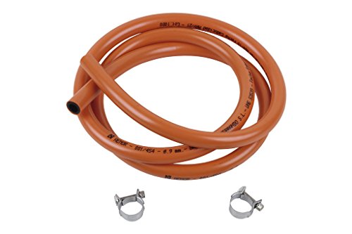 Tubo Flexible 1,5 Mts Para Gas Butano Mas Abrazaderas En Oferta Cofan Kit De Gas Butano Con Abrazaderas | Tubo Flexible De 1,5 | En Color Naranja