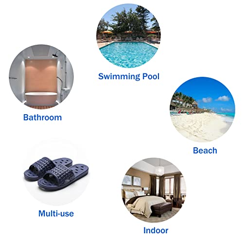 Shower Shoes Quick Dry Non-Slip Bathroom Slippers for Men Women Dorm Home Slides