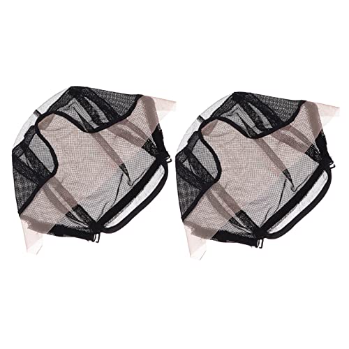 TOVINANNA Lightweight Wig Hat Creative Wig Cap 2pcs Hairdressing Wig Mesh Breathable and Sturdy Easy to Wear for Long/short Hair Black