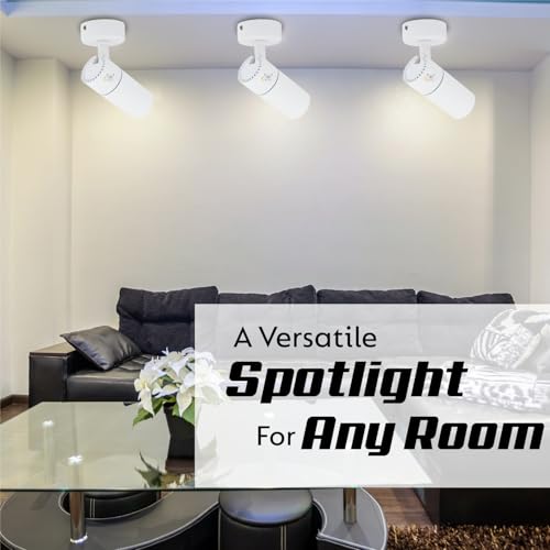 Image of Errol White spot Lights 20 watt Aluminium Focus Light | Adjustable Head Focus Light for wall | spot Lights for Home Ceiling | spot Light (Warmwhite)