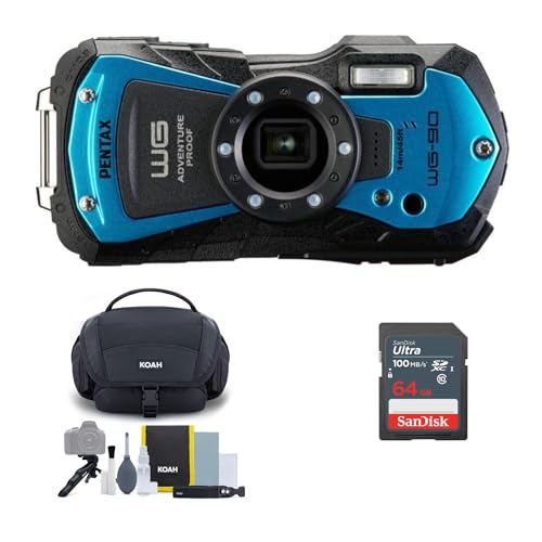 【新品未使用】PENTAX WG-90 ブルー Amazon | PENTAX WG-90 ブルー 本格防水デジタルカメラ 14m防水