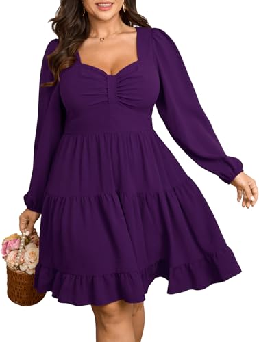 Image of SCOMCHIC Women's Plus Size Cocktail Mini Short Dress