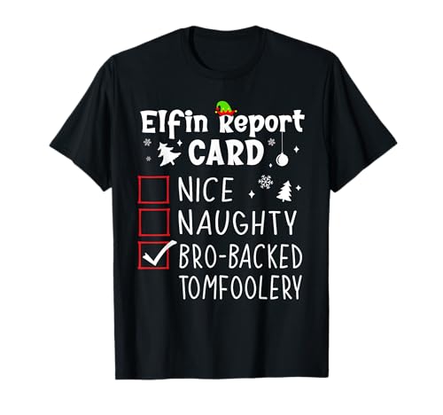 Funny Men Pajamas Christmas Nice Naughty Funny Xmas List T-Shirt
