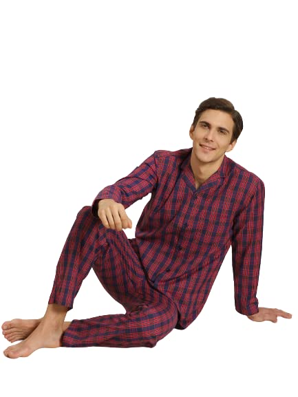 Image of SOJANYA (Since 1958 Men's Cotton Checked Nightsuit Set