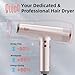 Quico Hair Dryers for Women, 7X Faster BLDC Motor, Quiet 1875W 110,000 RPM 2 Billion Negative Ionic Salon Blow Dryer with Diffuser, Adjustable Temp & Speed, Portable Hair Dryer for Home Travel, Pink