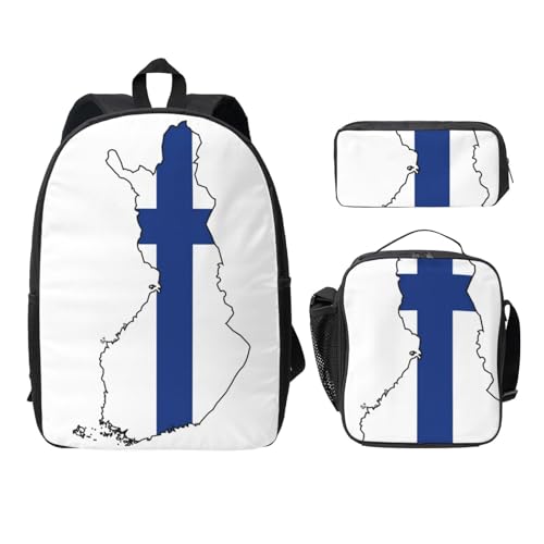 Sac à dos léger drapeau finlandais EdWal 3 en 1 avec compartiment repas