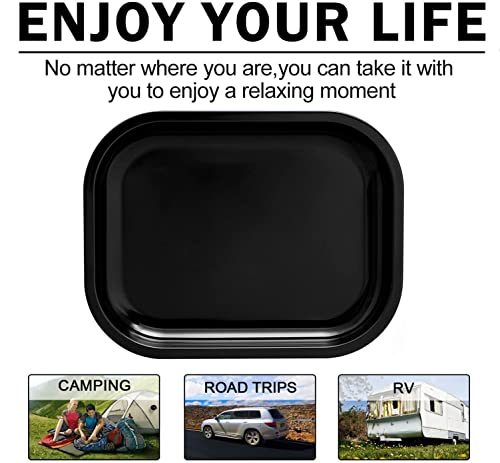 tlhaoa Tray Metal Rolling Tray (Black, 7" x 5.5") - Image 2
