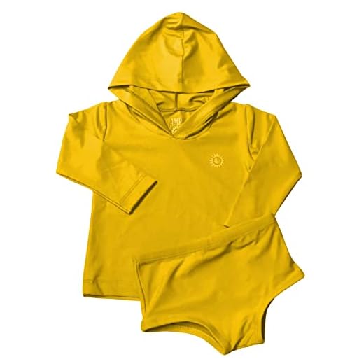 Conjunto UV para bebês Proteção solar UV 50+ tamanhos 3 a 18 meses-Menino (12 Meses, Amarelo)