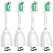 Aoremon Sonicare Replacement Heads for Philips Sonicare E Series HX7022/66 (4 Pack), Fit Sonicare Essence, Xtreme, Elite, Advance, and CleanCare Electric Toothbrush with Hygienic Caps