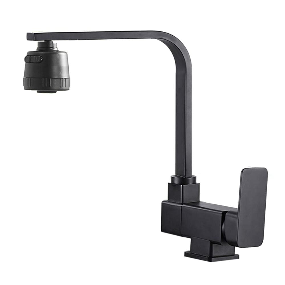 Robinet de cuisine pliant laiton noir mode douche eau chaude froide
