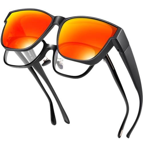 Image of Polarized Sunglasses Fit Over Glasses for Women Men | Oversized Square Sun Glasses UV400 Protection