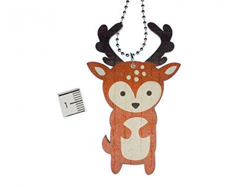 Collier cerf Miniblings cadeau idéal fait main chaîne 80cm - 2