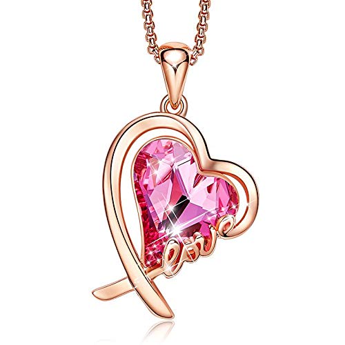 Collier cœur en cristal pour femme au design raffiné
