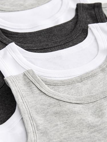 NEXT Jungen 5er-Pack Trägertops aus Biobaumwolle Grau 110-116