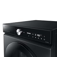 Samsung WW90DB8U95GBU2 Bespoke Waschmaschine, 9 kg, 1.400 U/min, Extra energiesparend, EEK: A (-30%), AI Ecobubble, QuickDrive, AI Wash, SuperSpeed 39 Min, Schwarz – Ansicht 3