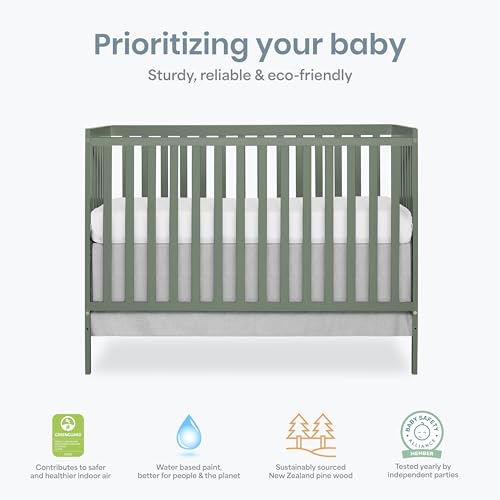 Image of Dream On Me Synergy 5-in-1 Convertible Full Size Baby Crib, GREENGUARD Gold