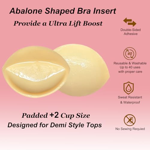 Bra Pads Inserts, Double Sided Sticky Backless Bra Inserts Ultra Instant Lift Padded Swimsuit Sport Bra Breast Enhancers2