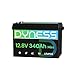 Dyness 12V 340Ah Mini LiFePO4 Lithium Battery, Max. 4352Wh, Built-in 200A BMS with Low-Temp Protection, 10 Years Lifetime, 12.8 Volt Deep Cycles Battery for Rv Camping, Home Solar System, Off-Grid