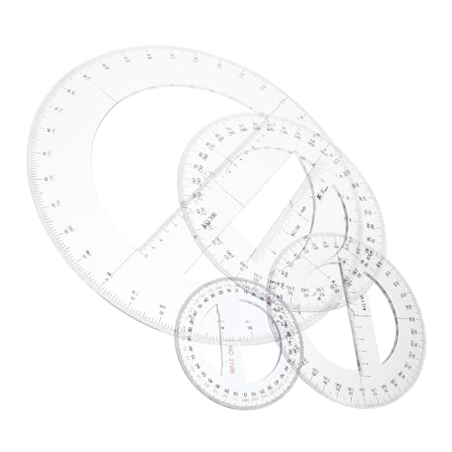 Rapporteur circulaire transparent 360 degrés Uonlytech pour éviter les erreurs de mesure