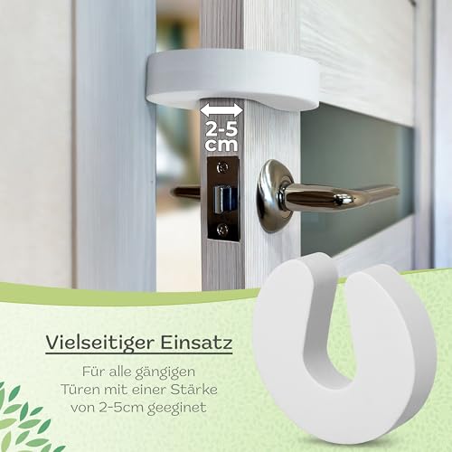 LeBone Premium Klemmschutz für Türen - 6 Stück Weiß - 2,3cm Ultra-Stark - Extra-Breit - Schaumstoff Türstopper als Kindersicherung und Fingerklemmschutz für Babys und Kinder