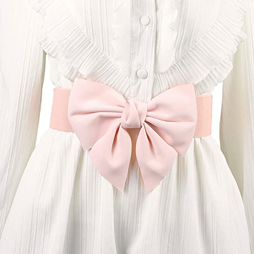 Women Elastic Belt Wide Comfortable Stretchy Cloth Bow Belt for Coat Dress Dating2