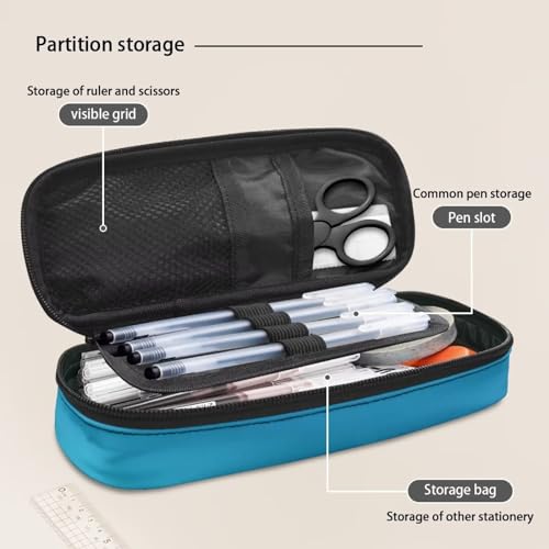 Image of Horse Pencil Case for Girls Boys 7-8 10-12 Kids School Pen Bag Zipper Pencil Bags with Compartment Multifunctional Pen Holder Stationery Organzier Office School Desk