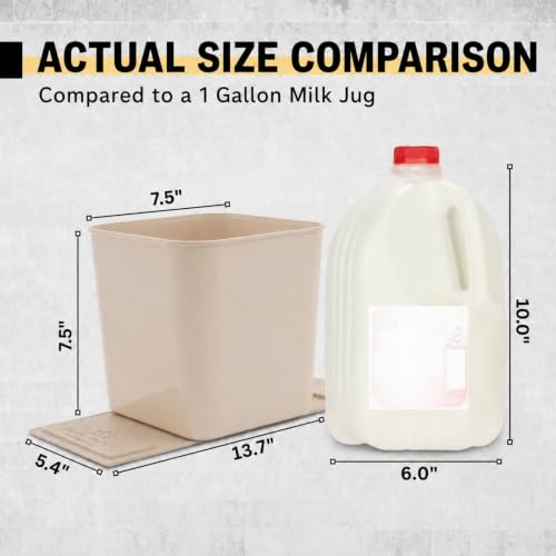 Image of Car Trash Can for Vehicles Leakproof Compact Garbage Bin w /Stability Flap, Anti-Slip Base, Portable Trash Holder for Cars, Trucks, SUVs, Minivans (Mocha, Large)