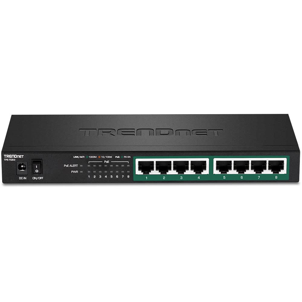 Switch TRENDnet TPE-TG83 8 Puertos/ RJ-45 Gigabit 10/100/1000 PoE
