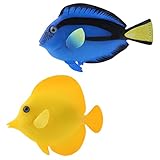 Generic 2 Stück Künstliche Aquarienfische Kunststoff Goldfisch Schwimmender Goldfisch Kunstfisch-Ornament Für Aquarien Aquarien Dekorationen