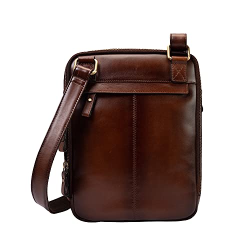 Image of BROWN BEAR 12 inch Geniune Italian Leather Sling Crossbody Messenger Bag for Men & Suitable for Mobile, iPad, Notepad and Other Small Accessories