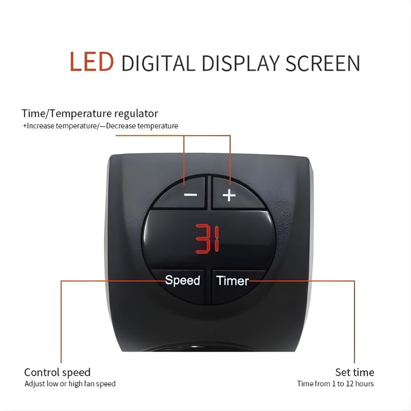 Image of Drumstone (𝐋𝐢𝐦𝐢𝐭𝐞𝐝 𝐓𝐨𝐝𝐚𝐲) Energy-Efficient 400W Ceramic Wall Heater, Adjustable Thermostat Smart Timer Function, Safe Cool-Touch & Fast Room Heating Heater 𝟏𝟓 𝐘𝐞𝐚𝐫𝐬 𝐖𝐚𝐫𝐫𝐚𝐧𝐭𝐲