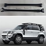 Auto Alluminio Portapacchi Barre Trasversali per Land Rover Defender 90 110 2020 2021 2022, 2 pezzi Bagagli Trasporto Portabagagli da Tetto Laterali Railing Portatutto Accessori