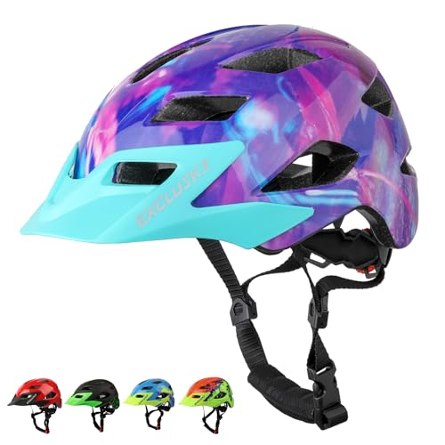 Image of Kids Helmet, Exclusky Kids Bike Helmet Adjustable Safety Lightweight Children Bicycle Helmet for Kids Skating Cycling Scooter Boys and Girls Bicycle Helmets Ages 5-8-14