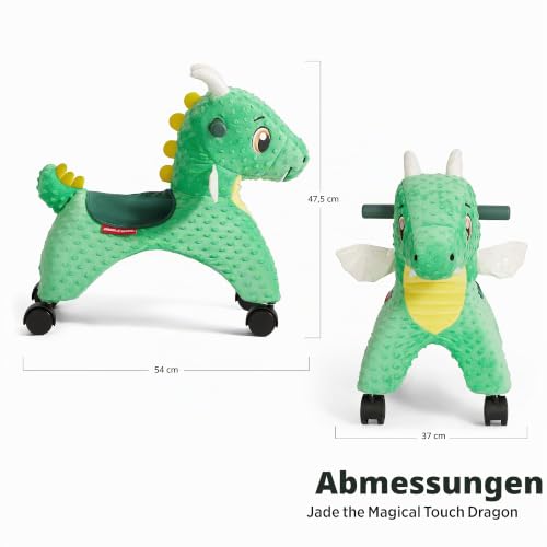 Radio Flyer Jade, der magische Drache zum Berühren mit interaktiven Lichtern und Geräuschen, grünes Rutschfahrzeug… – Ansicht 3