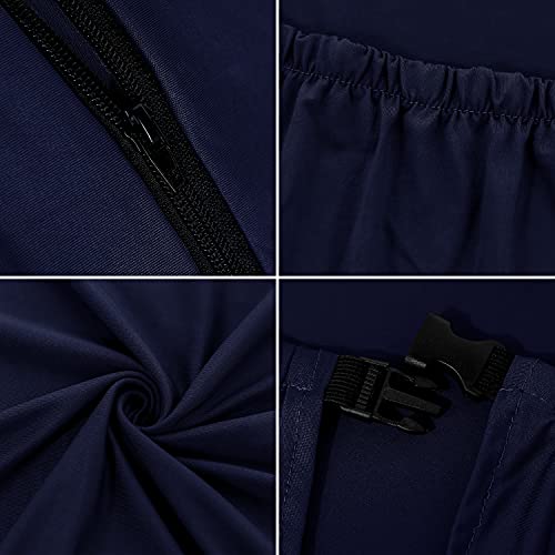 Image of SARAFLORA Gaming Chair Covers Stretch Washable Computer Chair Slipcovers for Armchair, Swivel Chair, Gaming Chair,Computer boss Chair (Navy, X-Large)