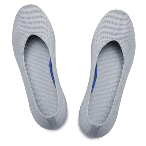 Image of Women's Ballet Flat Dressy Casual Knit Shoes Round Toe Women Mesh Flats