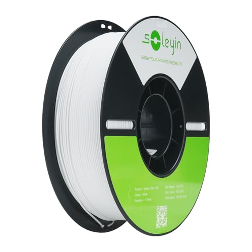 Image of Cregrant3D Soleyin Filament 1.75mm Ultra PLA Filament for 3D Printing High Speed 30-300mm /s Accuracy + /- 0.02mm, 1kg Spool (2.2lbs), Fit Most FDM 3D Printer, Soleyin by Creality Filament, PLA White
