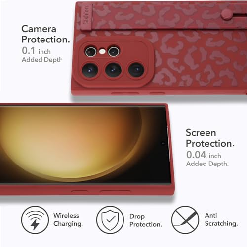 Image of Compatible with Samsung Galaxy S23 Ultra Case with Strap Wrist