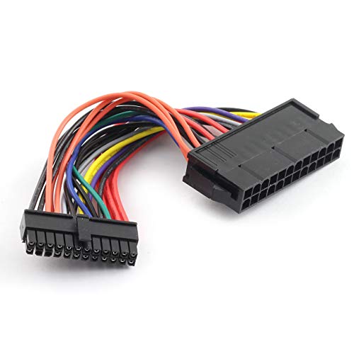 ZYAMY ATX 24 Pin Female to Mini 24 Pin Male Computer Power Cord ATX Main Power Adapter Cable 15cm