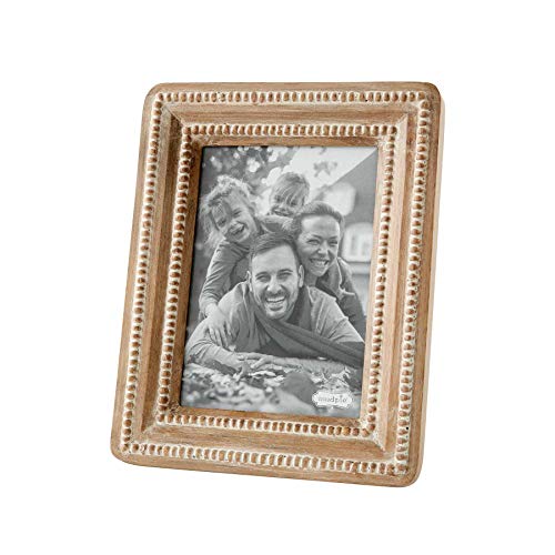 Mud Pie Beaded Reclaimed Frames (Large), Brown (46900365L) #TOP3