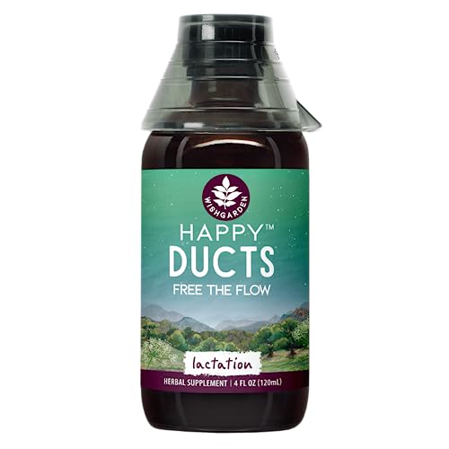 Image of WishGarden Herbs Happy Ducts Lactation Support - Clogged Milk Duct Relief Supplement, Herbal Breastfeeding Support Supplement Tincture for Breast Engorgement Relief and Clogged Milk Ducts, 4oz