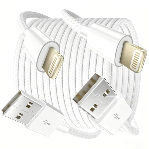 Esiposs Cable USB a Lightning para iPhone (2 Piezas, 0.5M+0.5M), Cable Lightning USB [MFi Certificado] Cable i Phone Carga Rapida PD Transferencia de Datos 480 Mbit/s para iPhone 14/13/12/11, Blanco