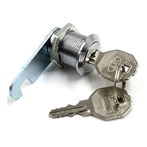 Metal cam Lock, Cabinet Locks, Cam Lock with Metal Key for Door Mailbox Cabinet Tool Box Locker Furniture Drawer Hardware HJ01 1Pcs