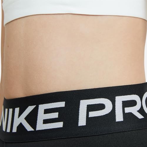 Nike Girls Pro Tights, Schwarz-Weiss, M