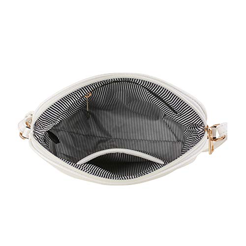 Image of SG SUGU Lunar Lightweight Medium Dome Crossbody Bag Shoulder Bag with Tassel | Zipper Pocket | Adjustable Strap